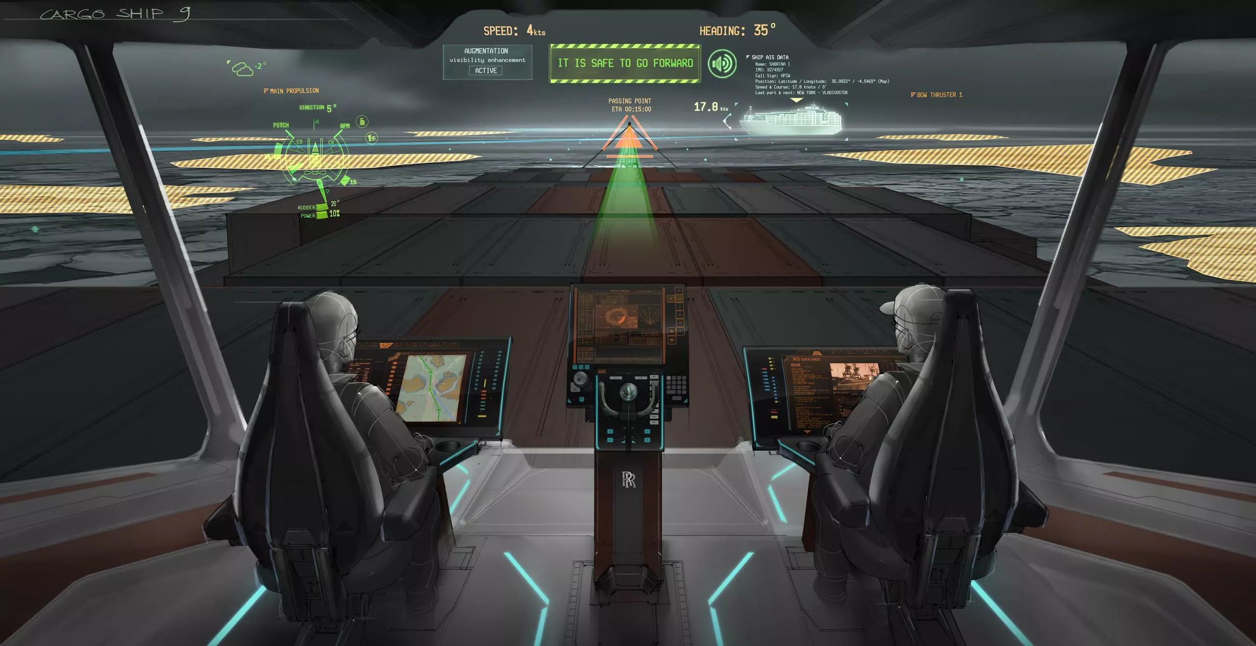 Rolls-Royce oX warns of surface and subsurface navigation hazards
