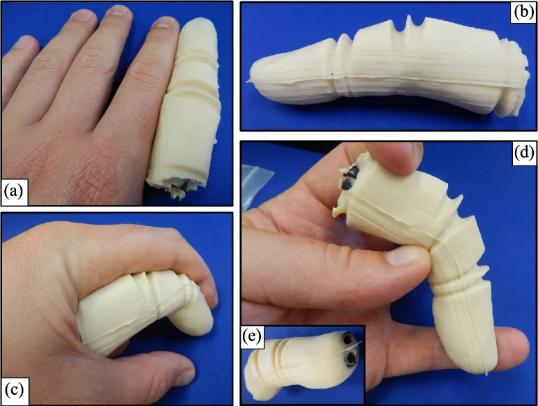 The researchers began with a 3D CAD model of a human finger taken from the internet