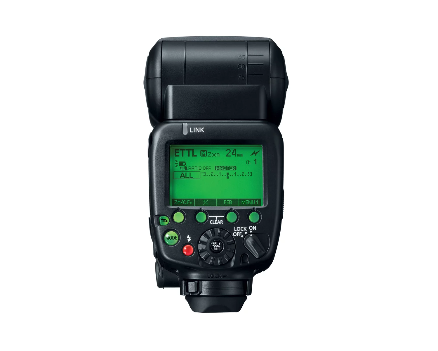 The Speedlite 600EX-RT features Master-Slave two-way transmission