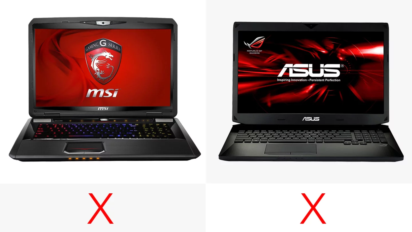 Neither laptop has a touchscreen