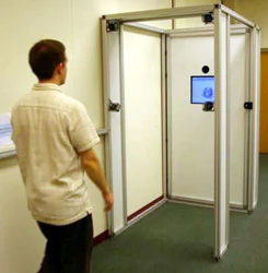 A machine used to take four scanning images of the face from different angles