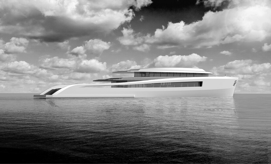 The Pastrovich X-Easy is 55 m (180 ft) long and has a proposed diesel-electric engine