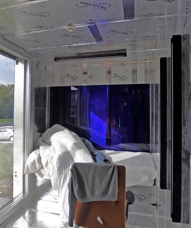 Private mobile sleeping units that can be moved around wherever the student desires