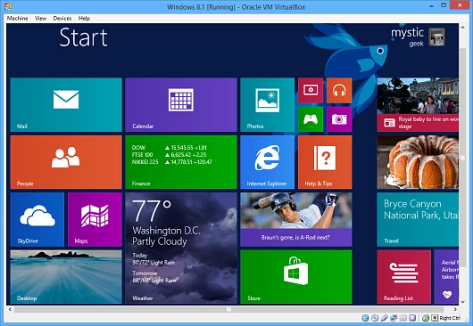 Windows 8.1 successfully running in VirtualBox