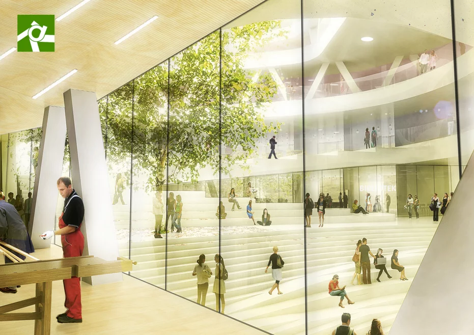 A BIG visualization of its Faroe Islands Education Center (Image: BIG)