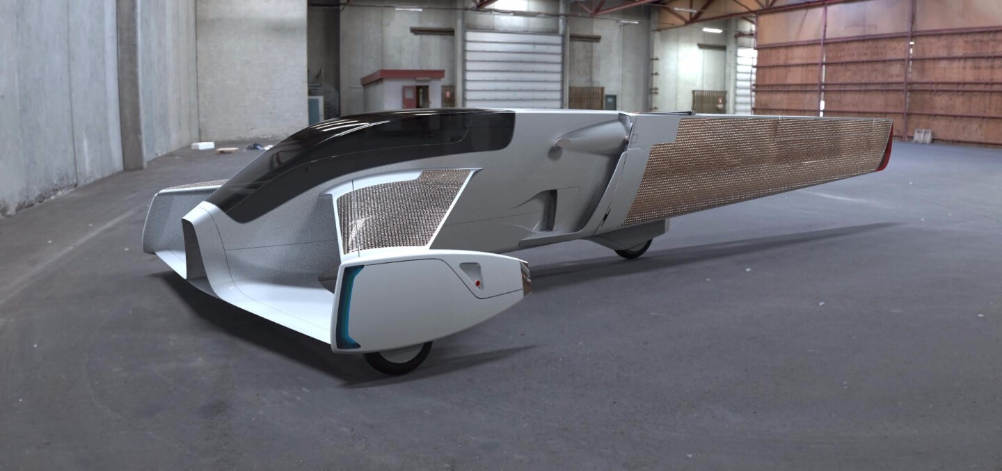 Street Wing concept: wings folded in for road use