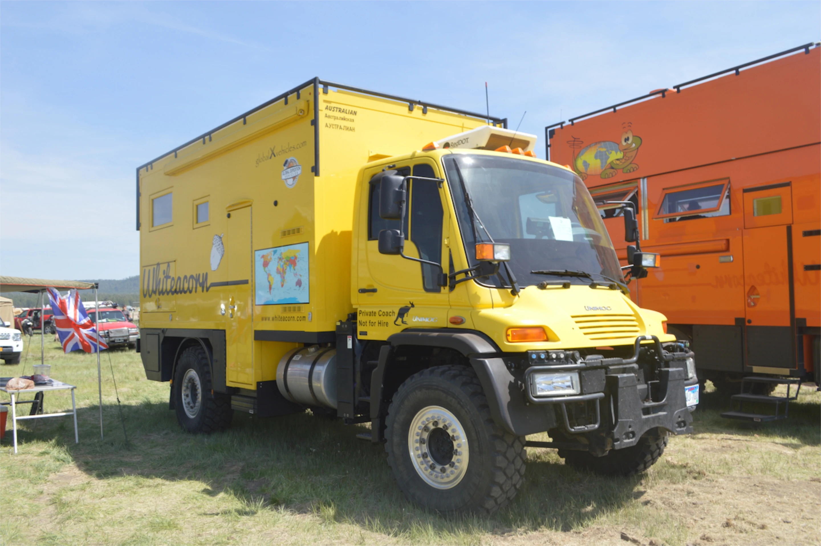 Another bright Unimog camper from Global Expedition Vehicles