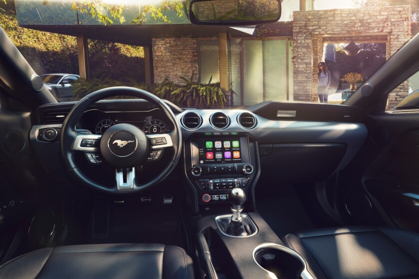 Inside, the Mustang has some styling changes focused mainly on materials choices and comfort options