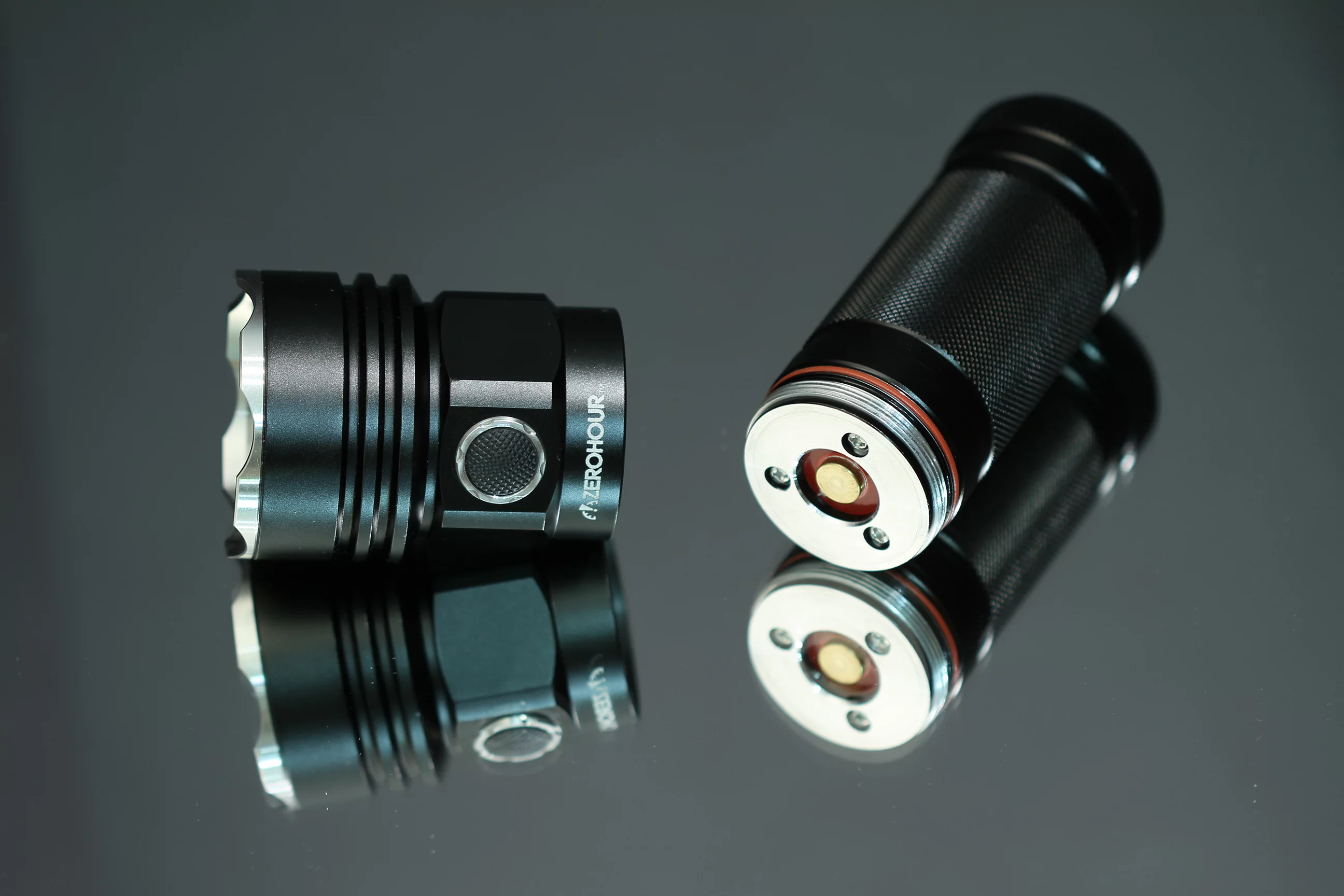 The ZeroHour XD's handle contains the battery pack with three 18650 lithium-ion batteries