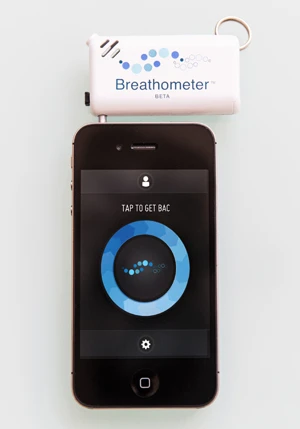The small device works in conjunction with a smartphone app