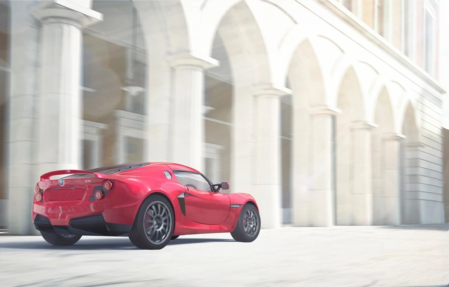 The revised design includes a sportback body, a rear spoiler and reshaped air inlet and outlet ducts