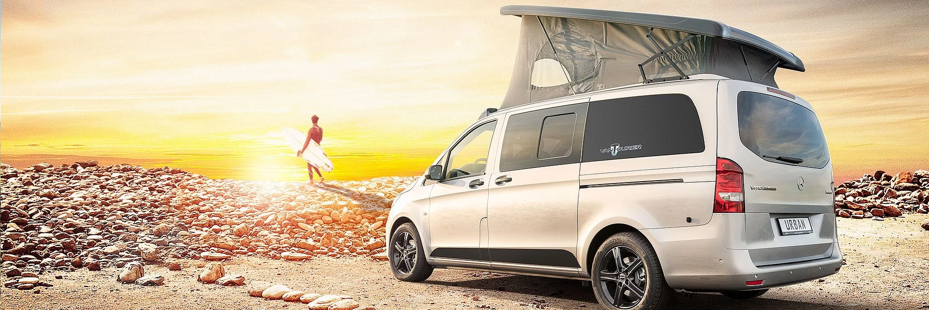 The VanTourer Urban travels nimbly through tight city spaces and escapes to wide-open coastlines and forests