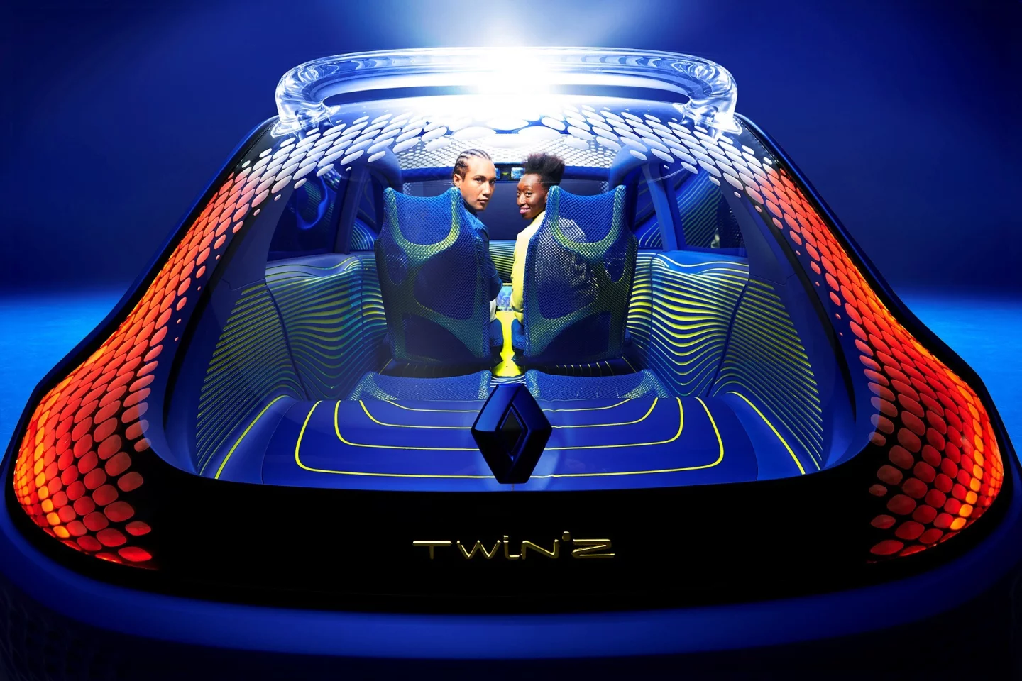 A crystal rear spoiler helps with down-force and further enhances the play of lights