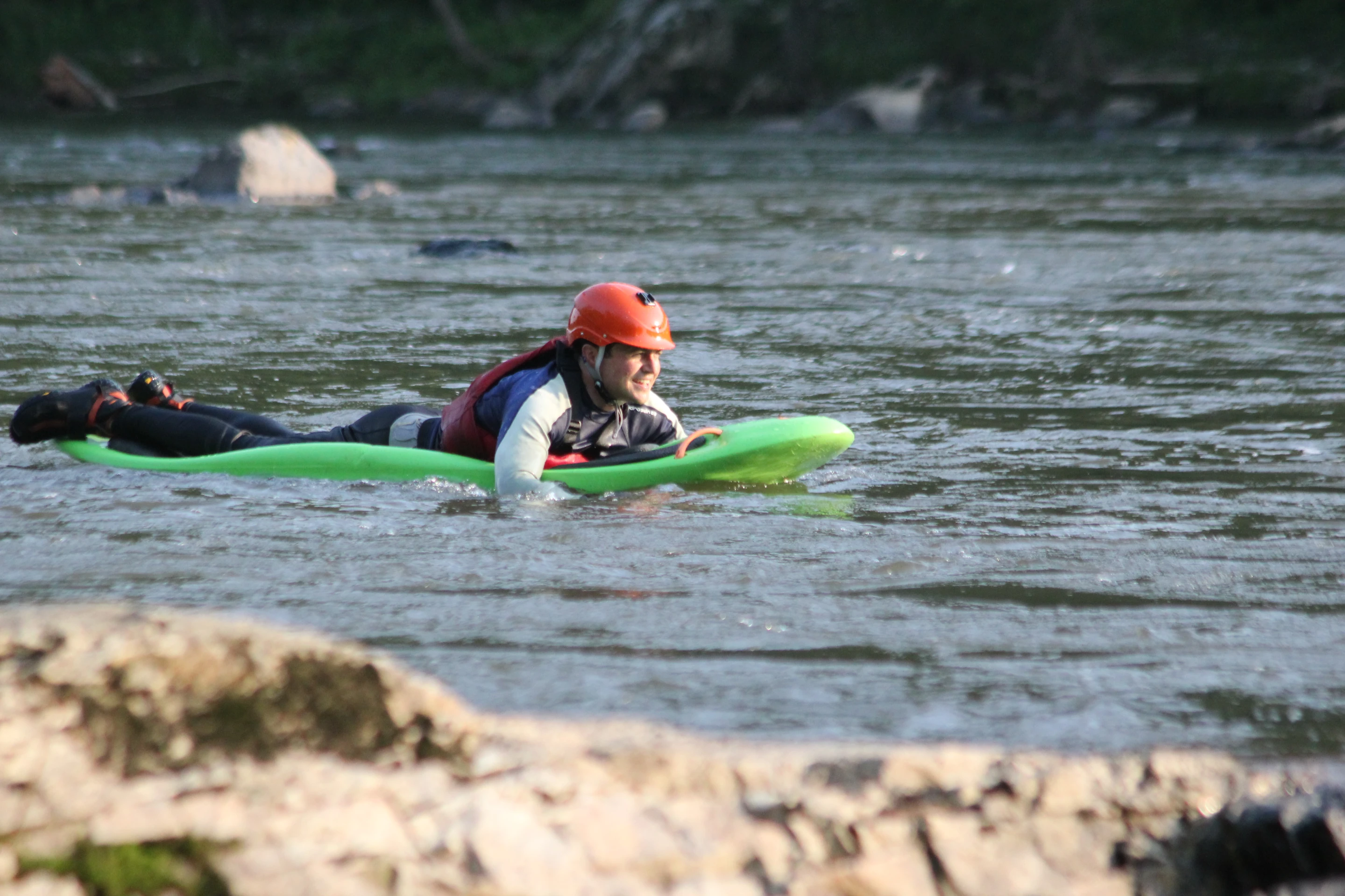 No expensive paddles, just cup your hands and push yourself
