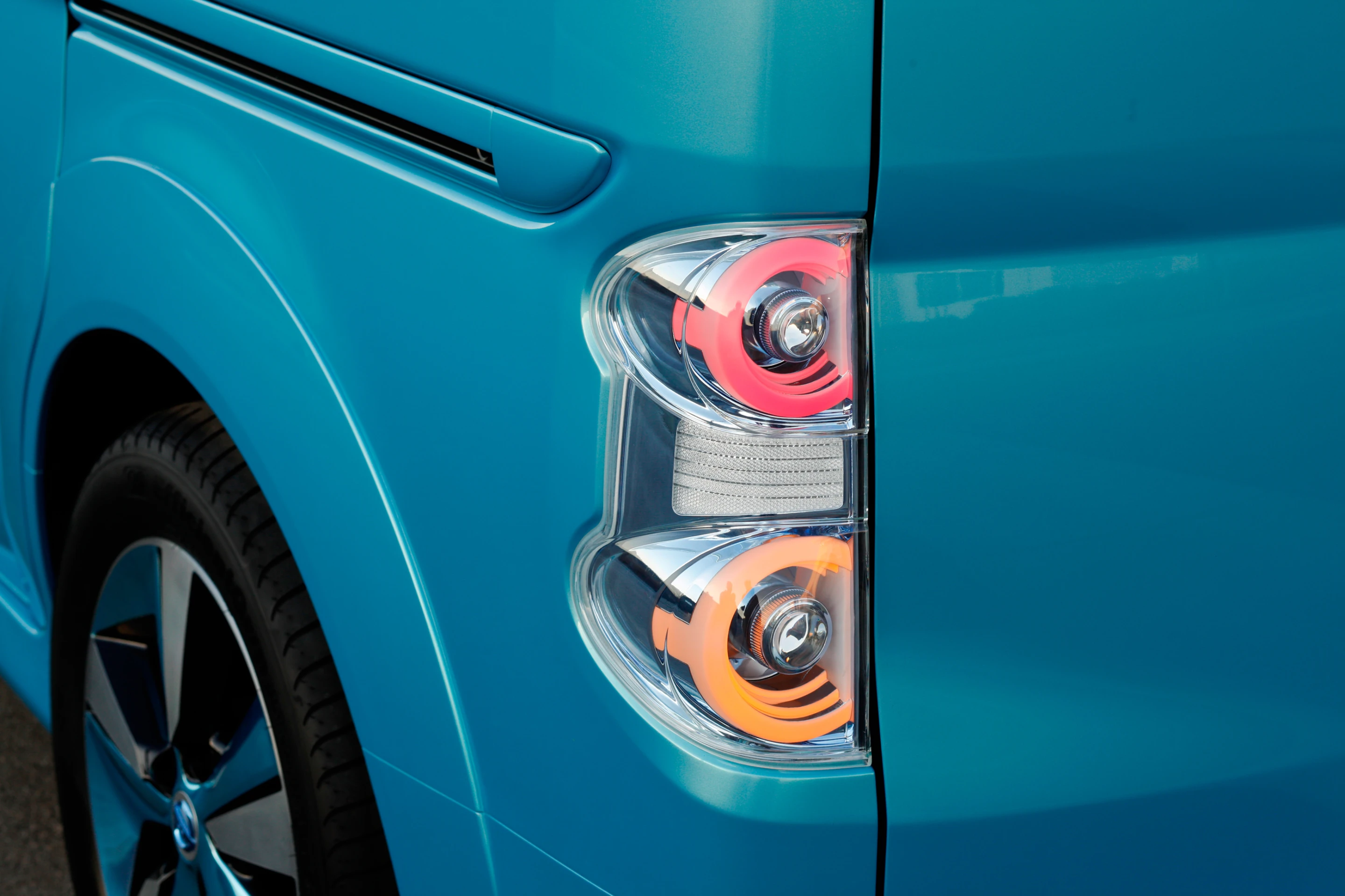 The e-NV200's combination tail lights