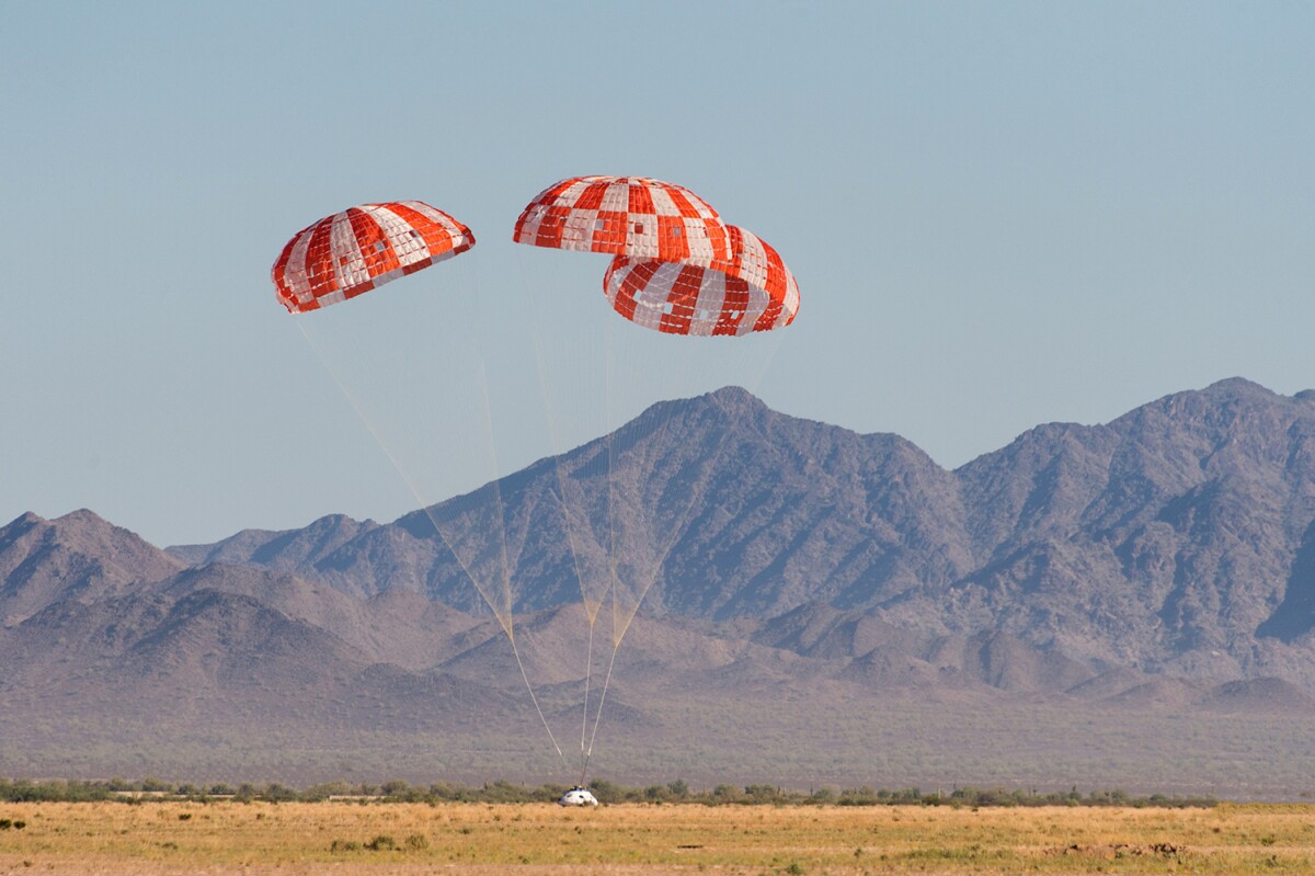 Tests this week were the final step to qualify Orion’s parachute system for flights with astronauts