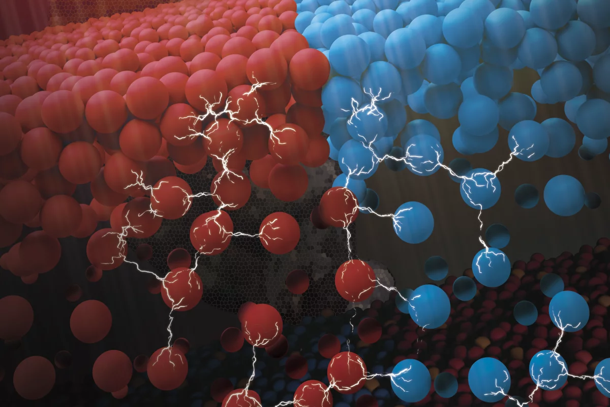 New color-changing materials are made up of different-colored microbeads that rise or sink in response to different colored light