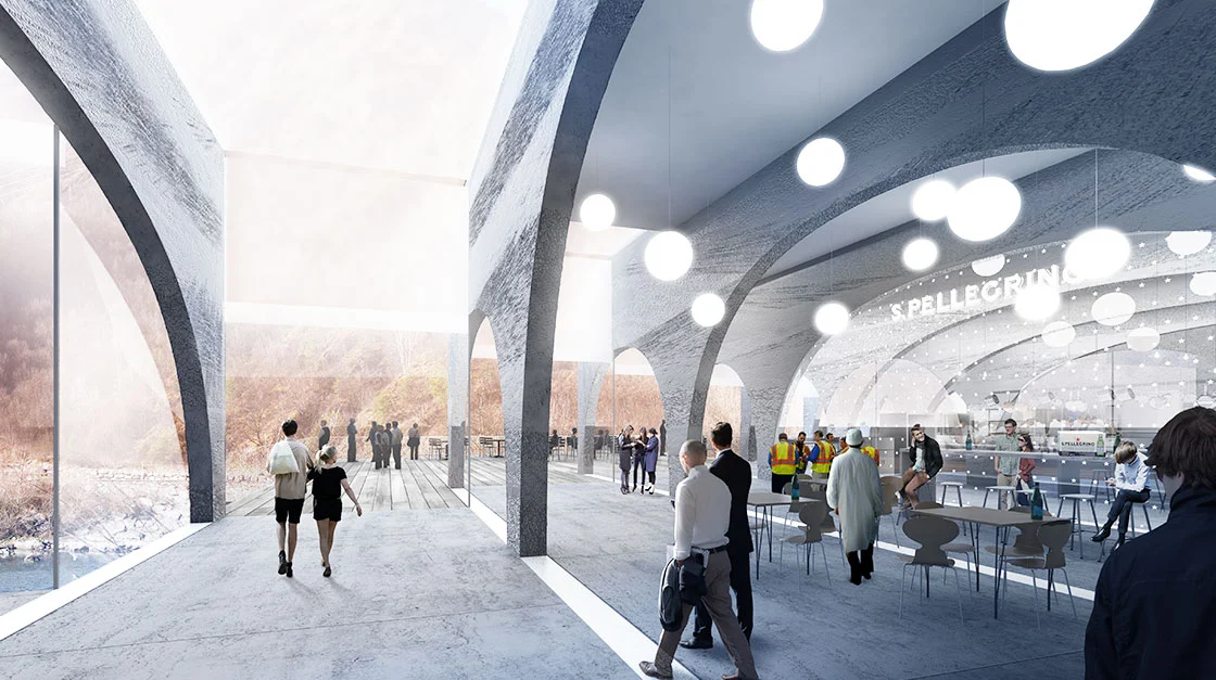The S.Pellegrino Flagship Factory will comprise 17,000 sq m (182,986 sq ft) of floorspace and be built on the site of the original S.Pellegrino plant, where mineral water has been bottled since 1899