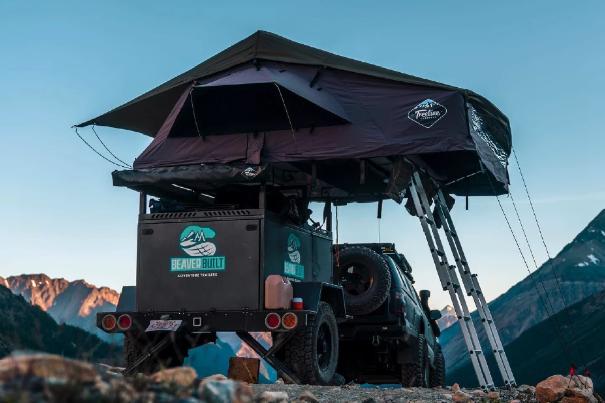 Making base camp with the Beaver Built Wapos trailer