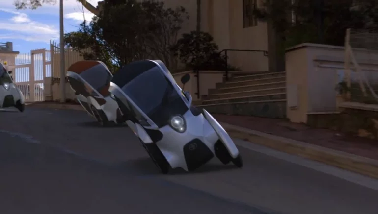 Toyota's i-Road is a two-seat three-wheeler