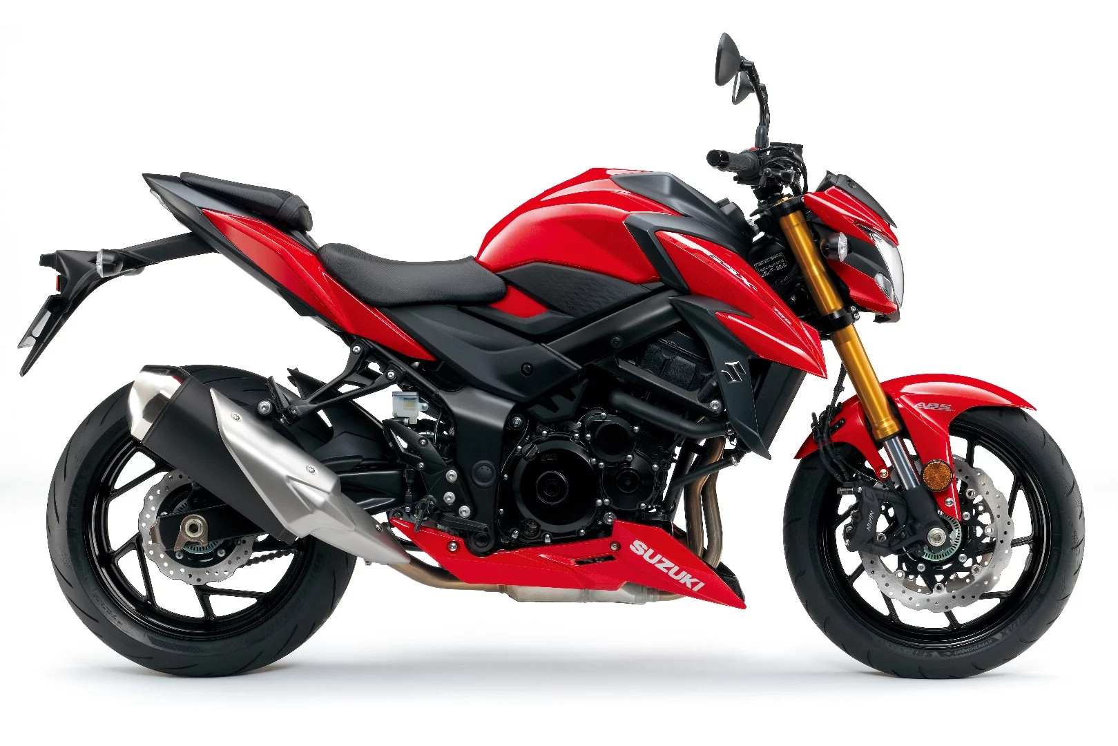 The 2017 Suzuki GSX-S750 in Mira Red color