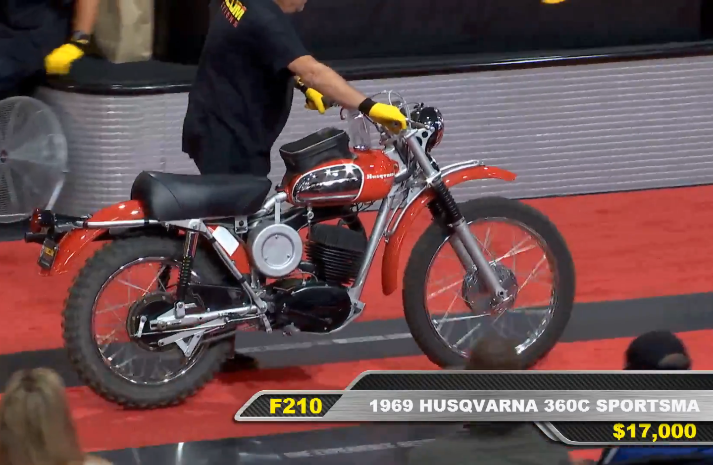 1969 Husqvarna 360C High Bid: $17,000 Estimate: $20,000 - $25,000 Auctioneer: Mecum | Lot F210 | Auction Description