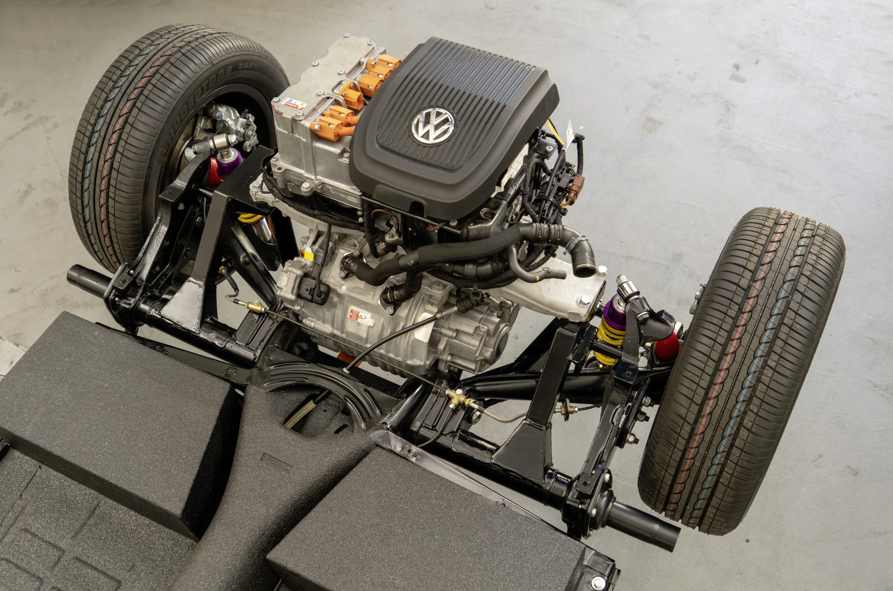 Using ready-to-go components from the upcoming Volkswagen e-up EV, a classic Beetle can be converted to electric