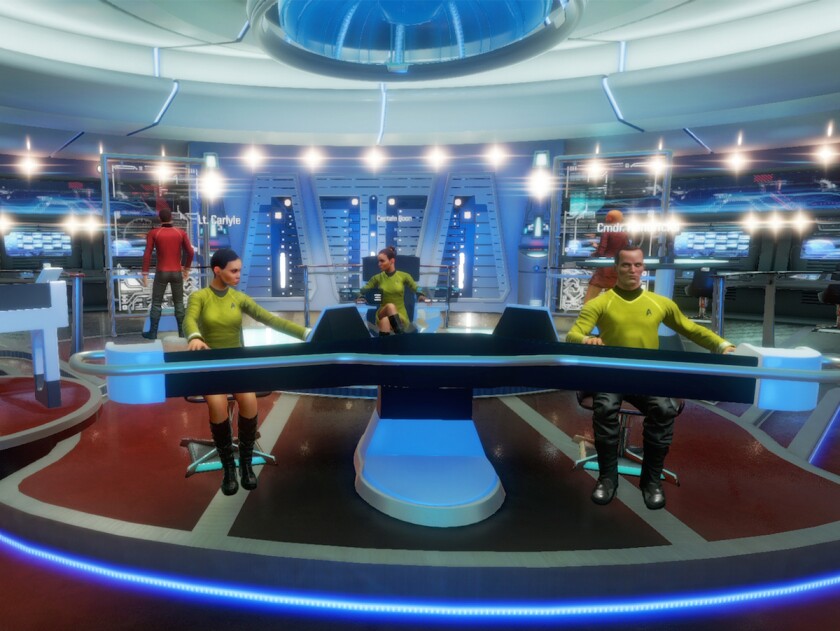 Star Trek: Bridge Crew is a VR game where players take a role on a starship team