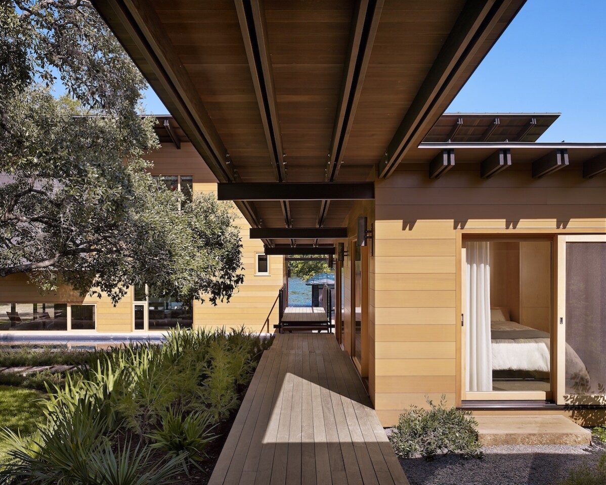 The Hog Pen Creek Residence was designed for a Bay Area couple looking to retire to Texas. Lake|Flato Architects delivered a unique home that is passively cooled thanks to its open layout