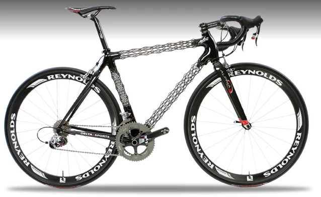 The Delta 7 Ascend road bike, featuring carbon fiber/Kevlar IsoTruss tubes
