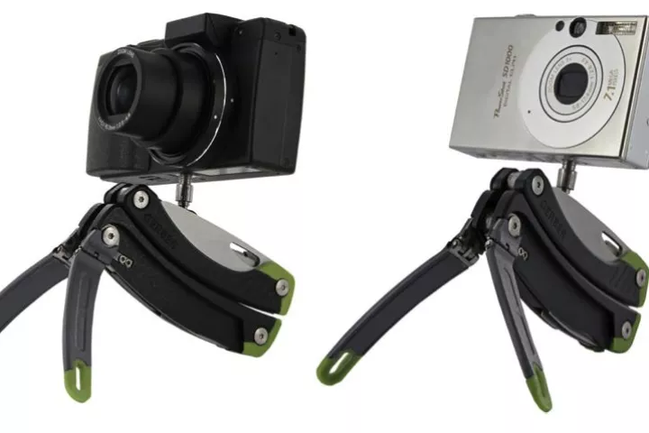 The Gerber Steady multitool features a built-in miniature tripod