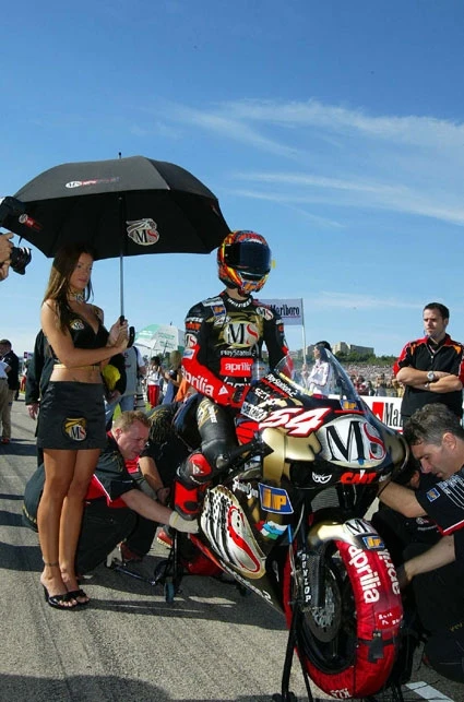 The Aprilia 250cc race bike