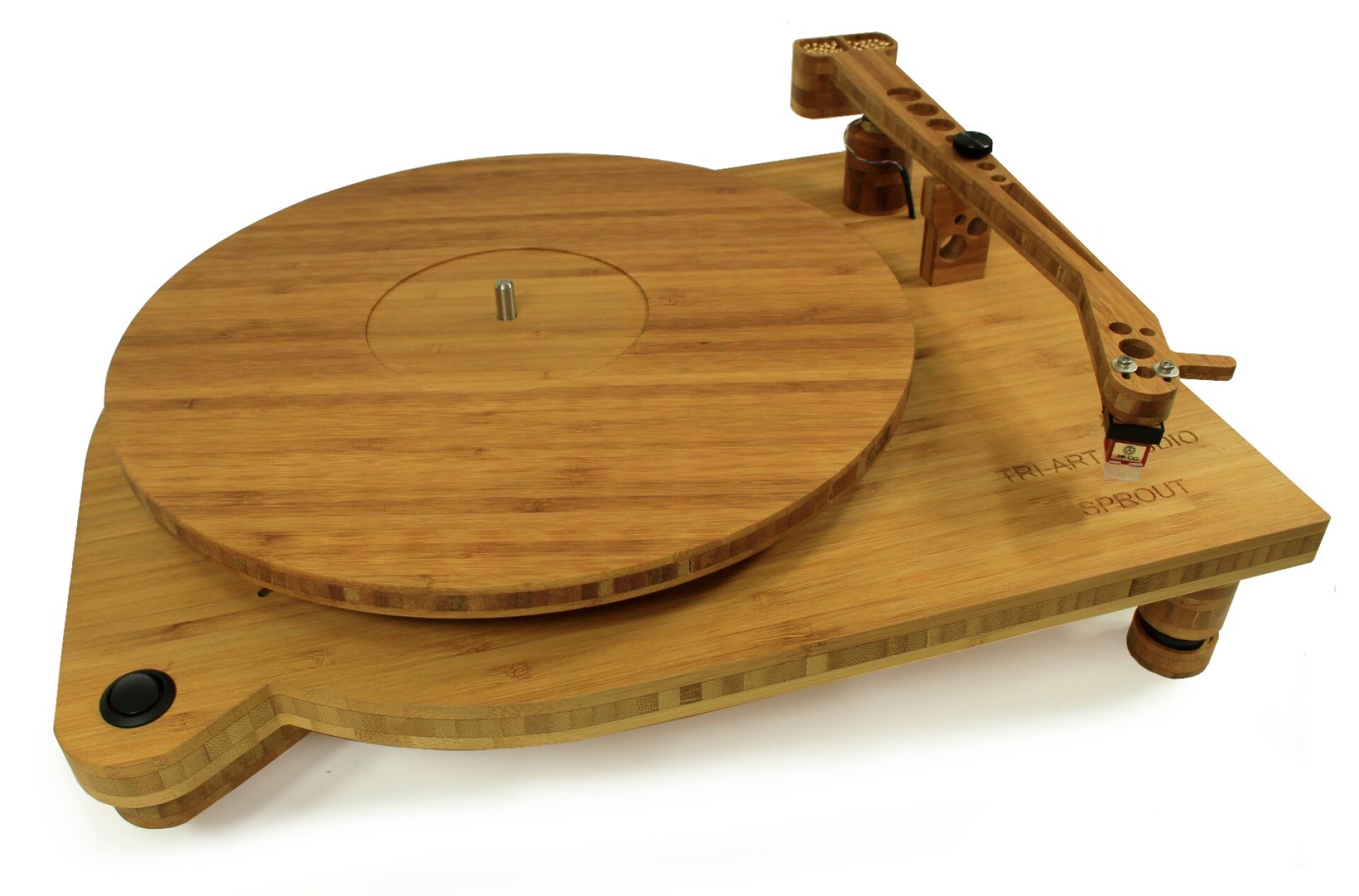 Beltdriven bamboo turntable gets vinyl in a beautiful spin