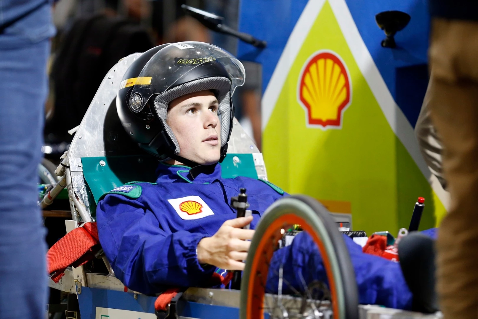 A car goes through technical inspection during day one of Make the Future London 2016