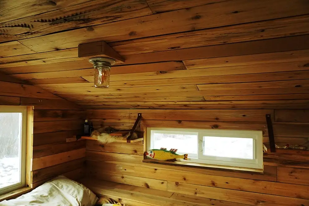 The Wheelie Shack is wired to get its electricity from a standard hookup or solar power setup