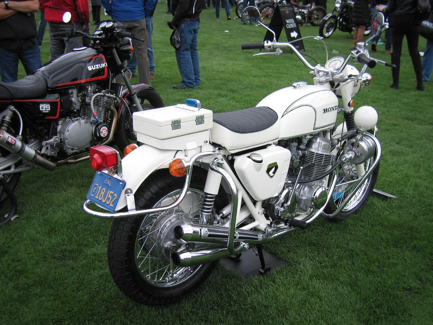 This older police bike was a show winner at the Quail Motorcycle Gathering