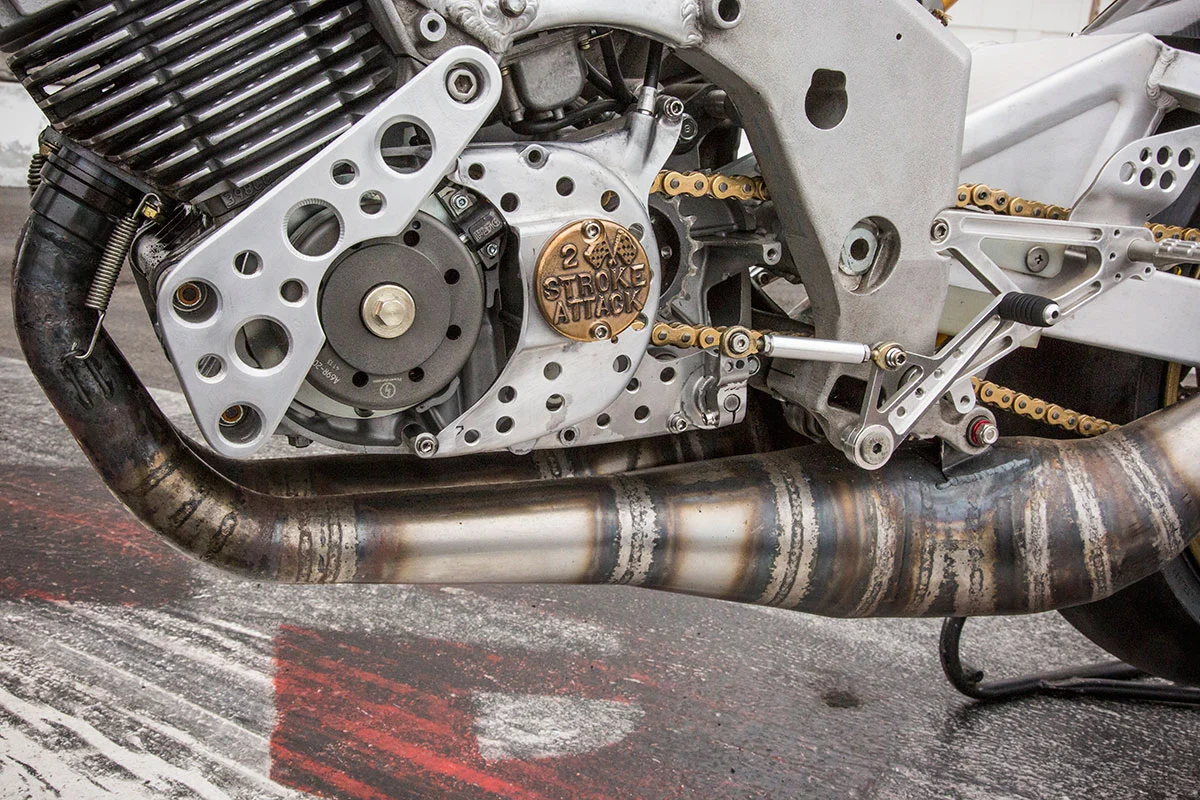 The 2 Stroke Attack looks like a factory GP bike stripped of its fairings