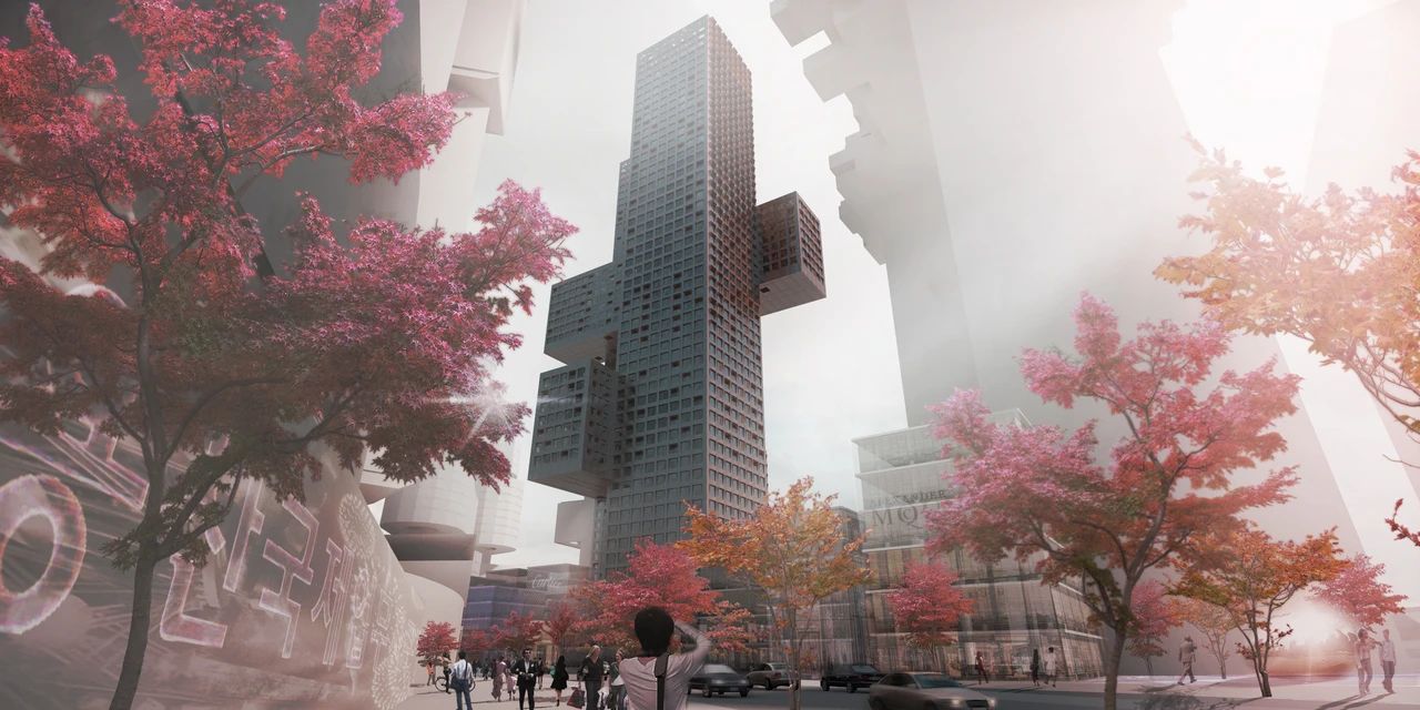 The finished structure will fill a 21,000 square meter (226,042 sq. ft.) space on the southeast edge of the area