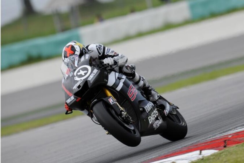 The new 1000cc YZR-M1 during testing in Malaysia