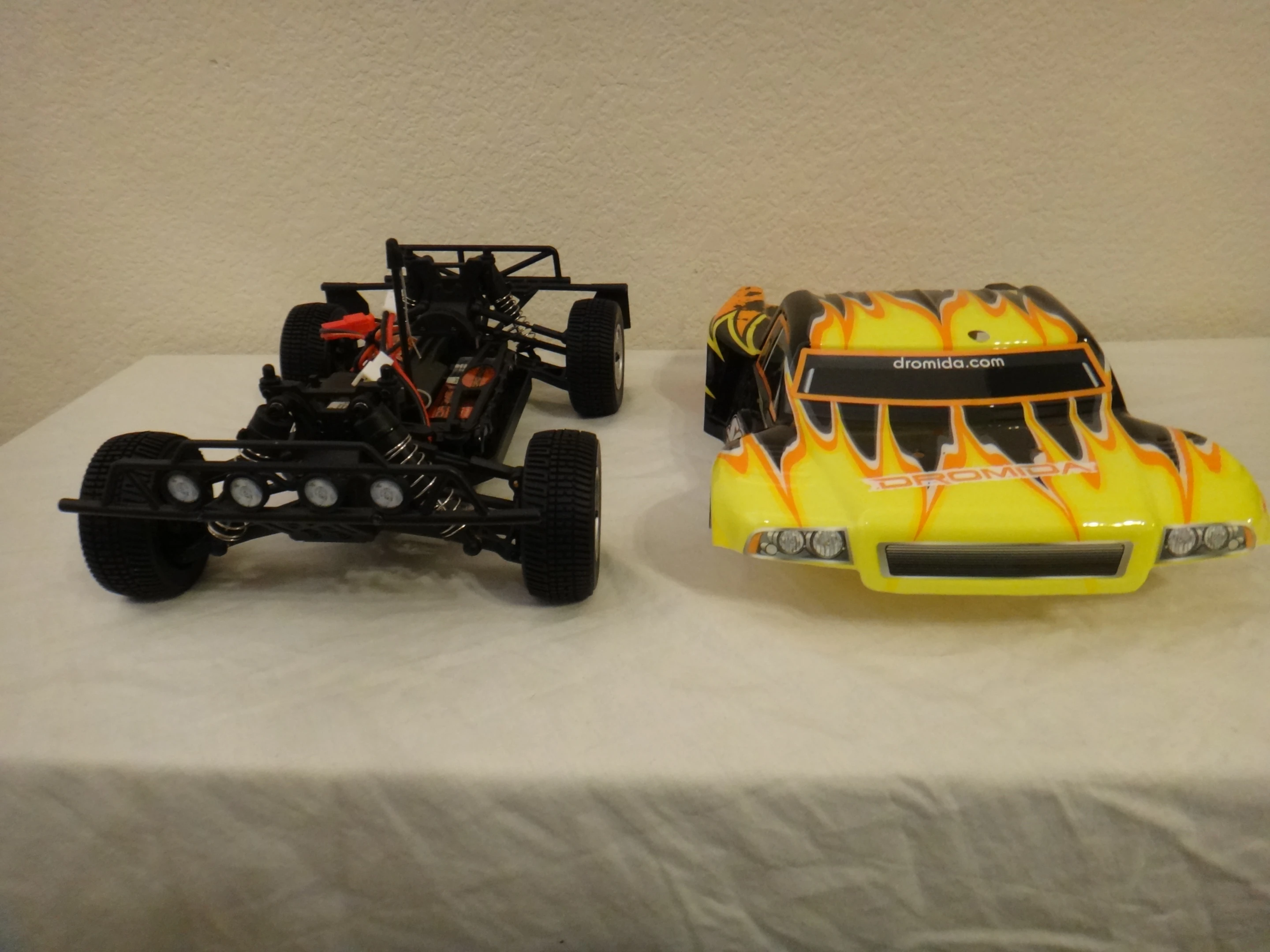 Once you remove their plastic covering, the cars look almost identical, since each one has the same basic parts underneath