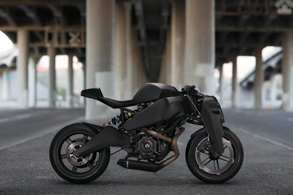 The gorgeous, imposing Ronin - one of 47 custom bikes to be built from the Buell 1125 platform
