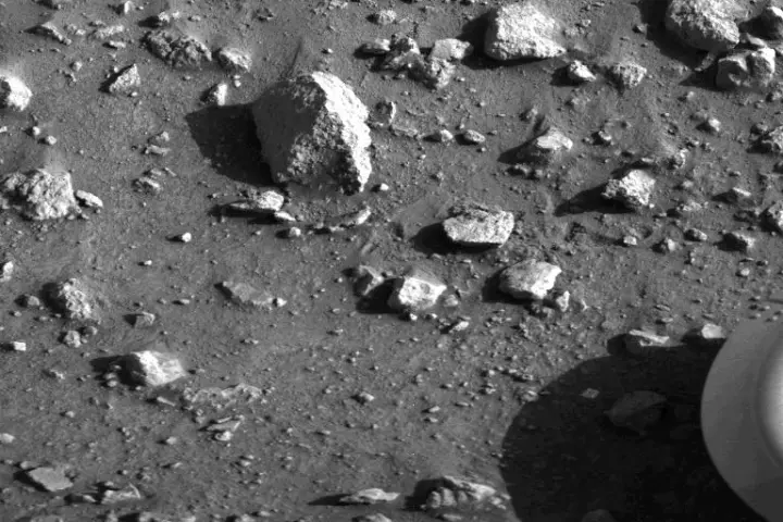 The historic first clear image returned from the surface of Mars courtesy of Viking 1