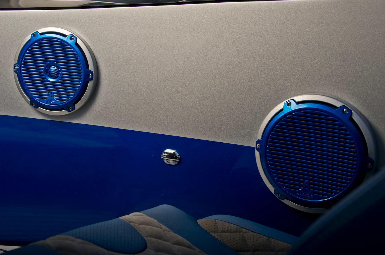 A JL Audio premium audio system provides entertainment