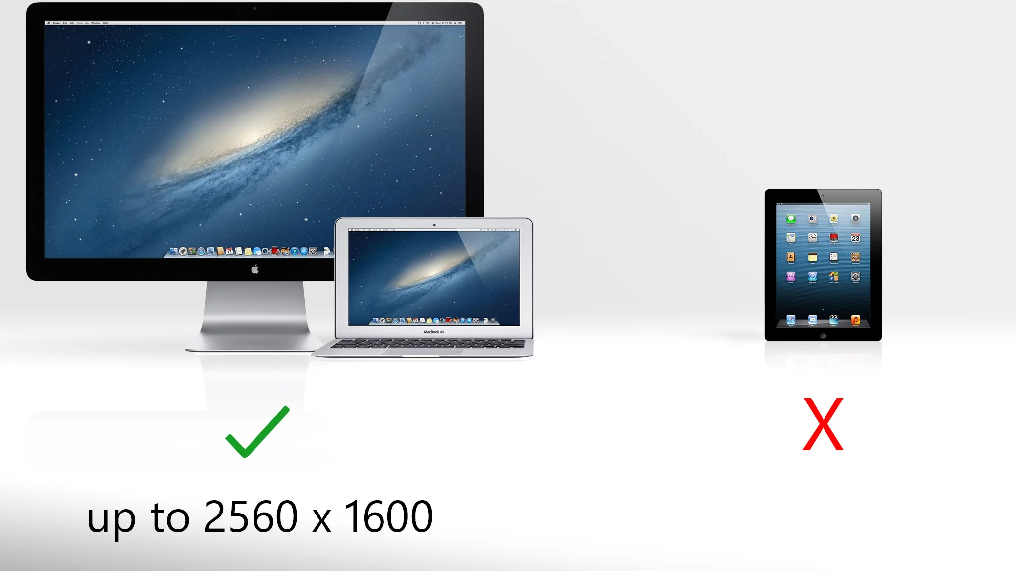 The MacBook Air can plug into a workstation to serve as a desktop replacement; the iPad not so much