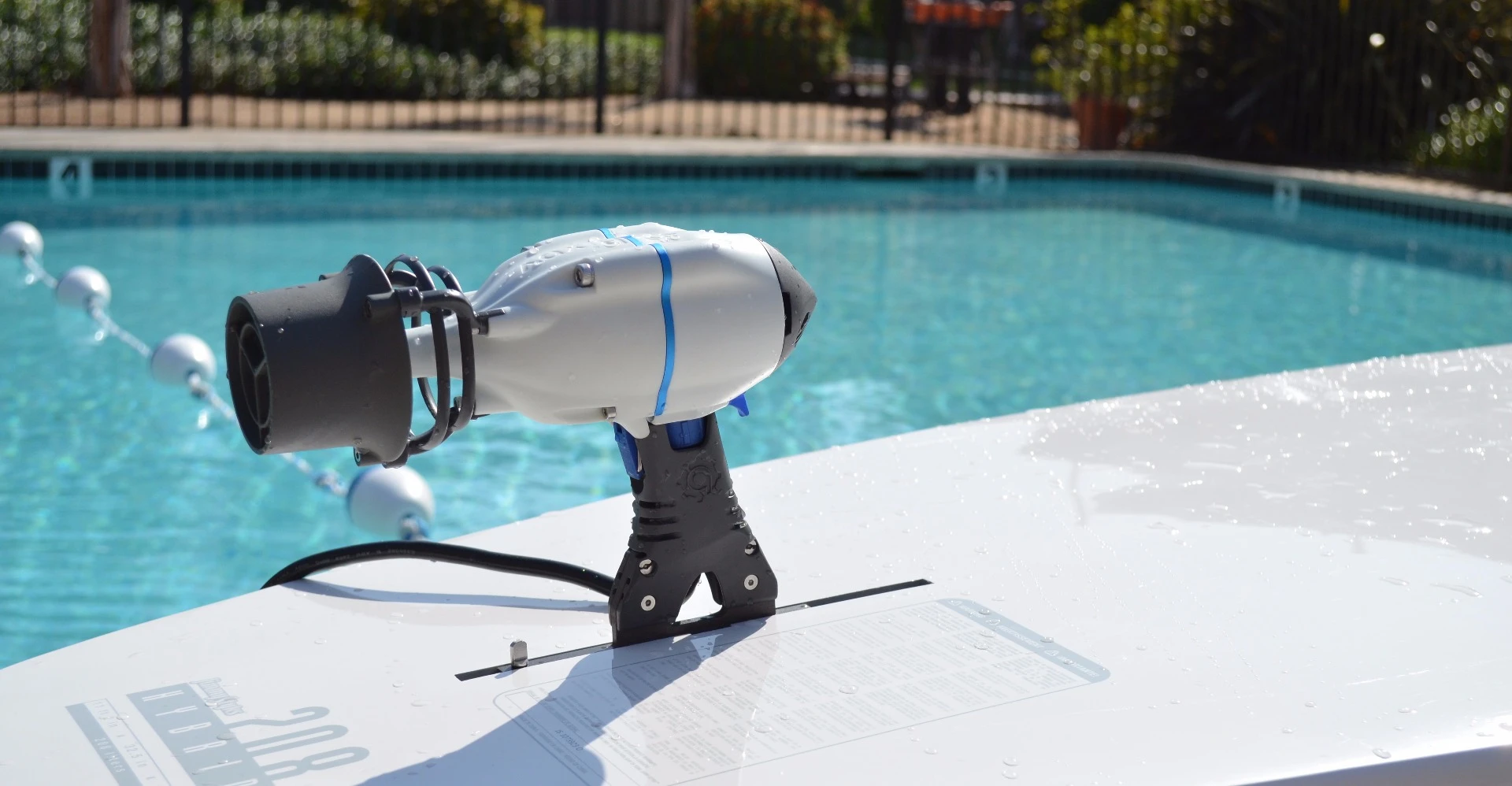 The SUP Jet drive offers speeds up to 6 mph, not including paddling