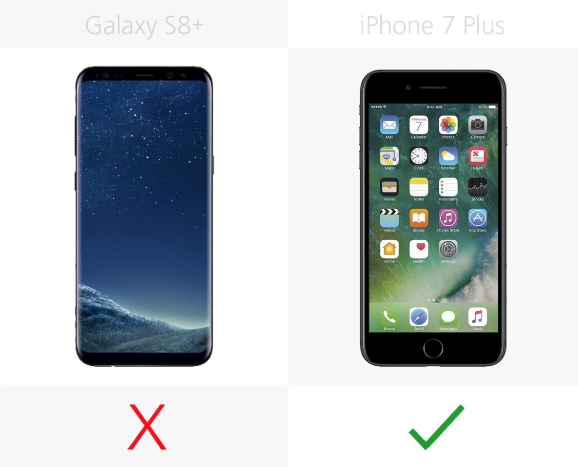 samsung galaxy s8 vs iphone 7 plus
