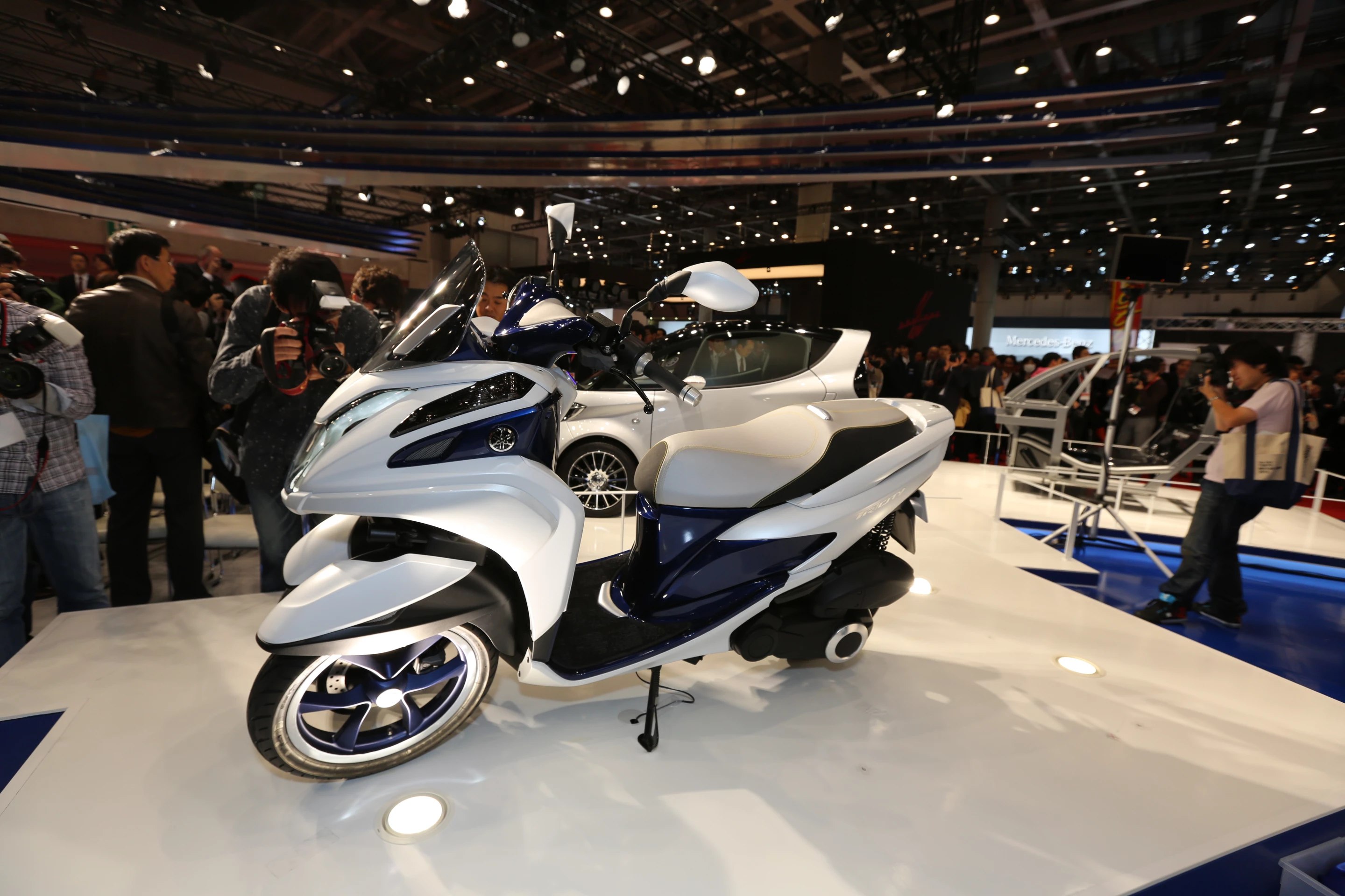 The Tricity is touted as being lighter and more compact than other three-wheelers on the market today