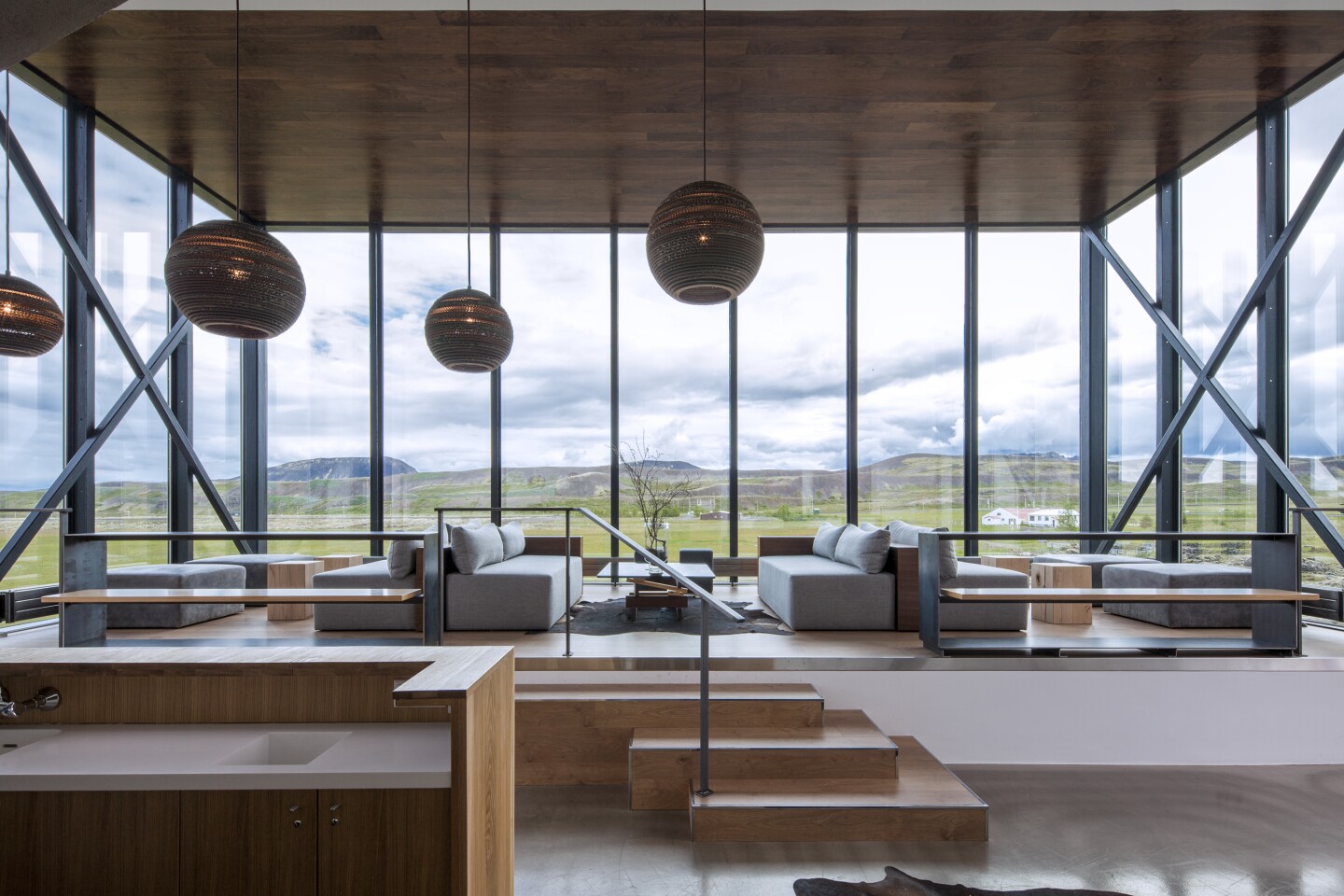 The ION Hotel lounge boasts sweeping views over the landscape