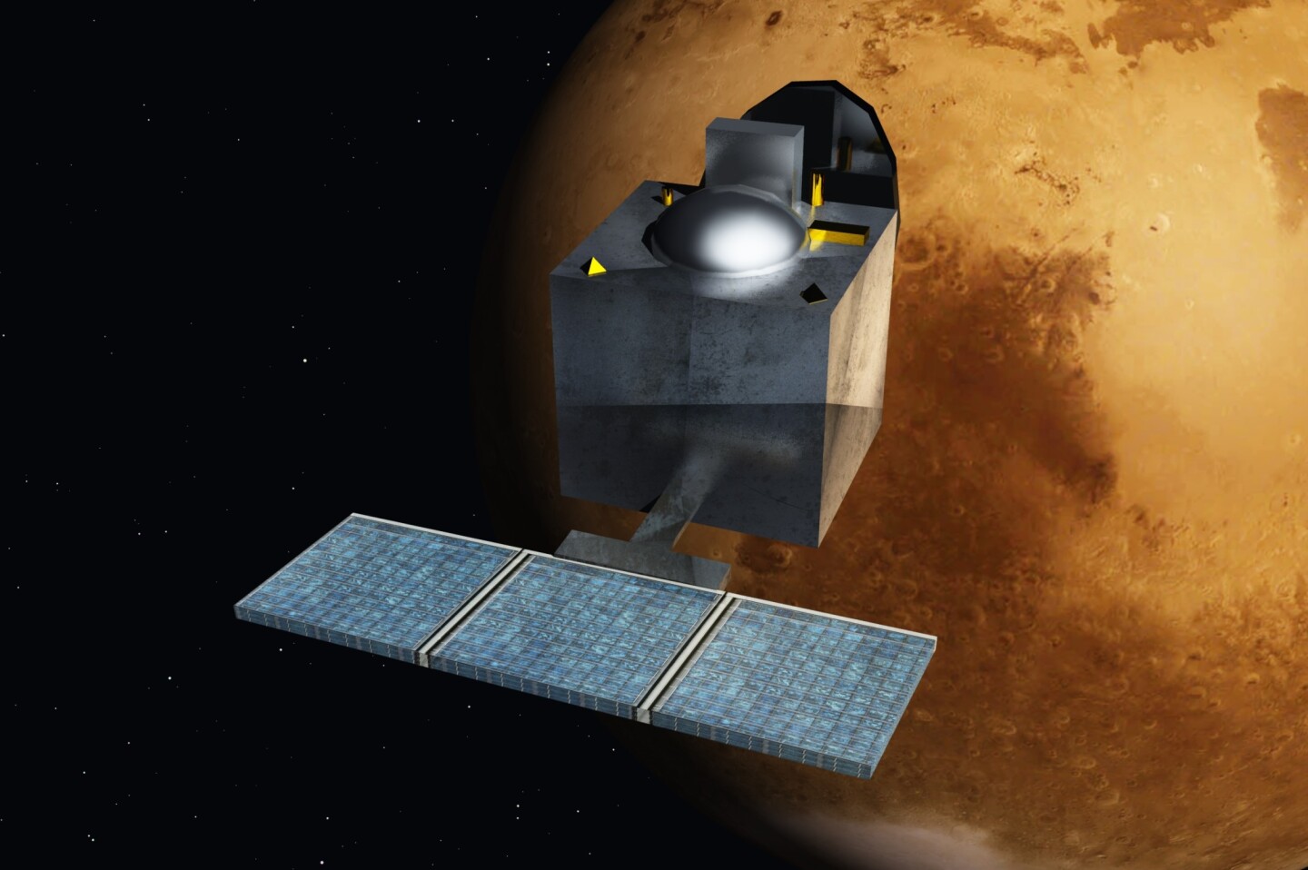 Artist's concept of Mars Orbiter Mission (Image: ISRO)