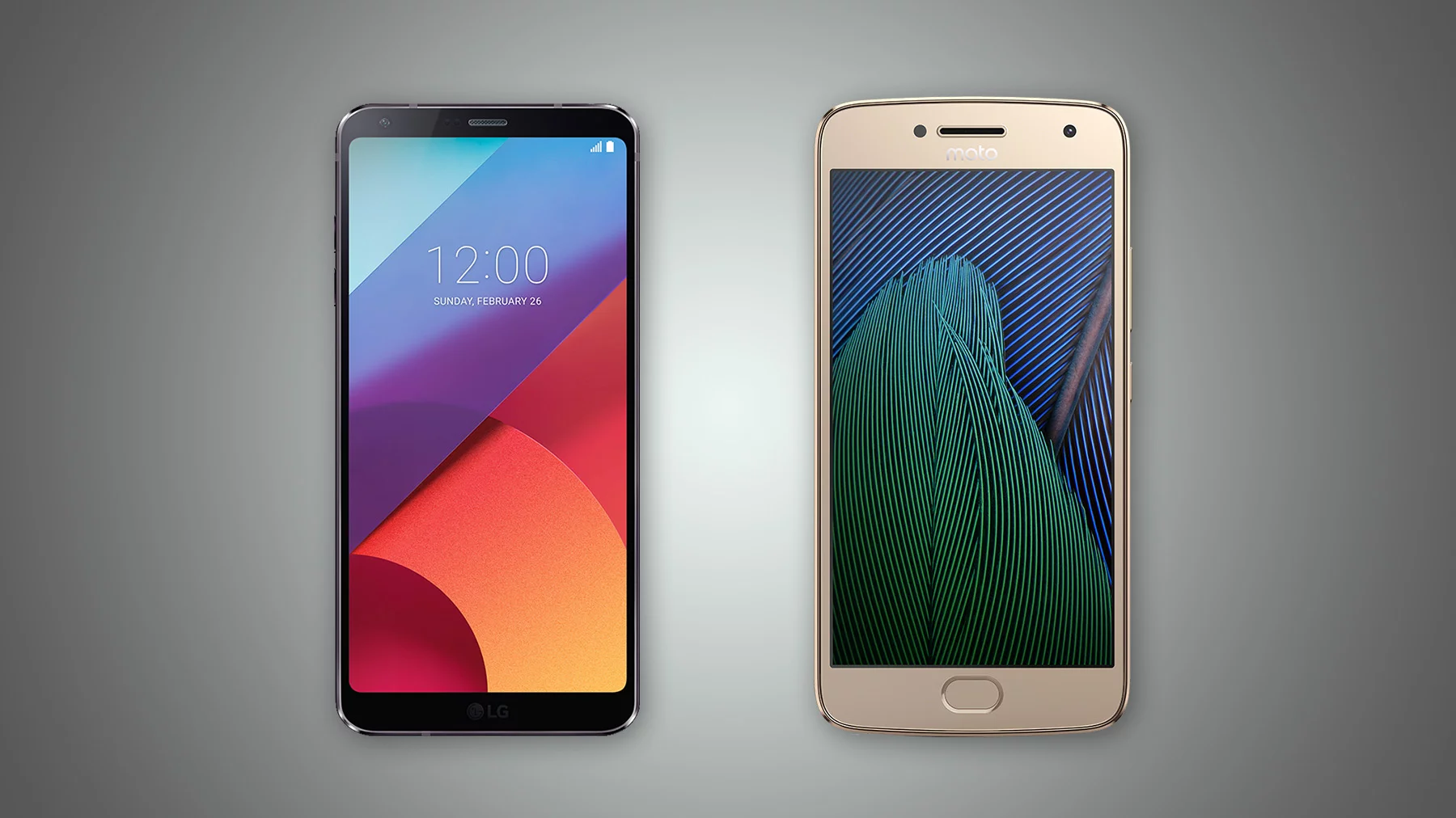 New Atlas compares the features and specs of the LG G6 (left) and Motorola Moto G5 Plus